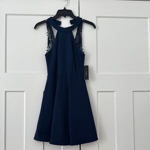 NWT Lulus Navy Blue Sleeveless Dress